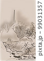 水墨画のイラスト 99031357