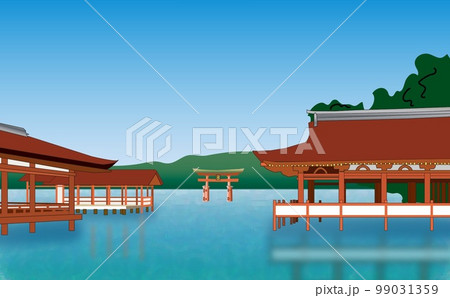 厳島神社のイラスト 99031359