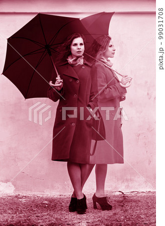 Surrealistic collage, toned in pink Surrealistic collage, toned in pink 99031708