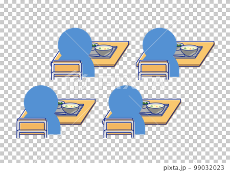 給食の黙食のイラスト 給食の黙食のイラスト 99032023