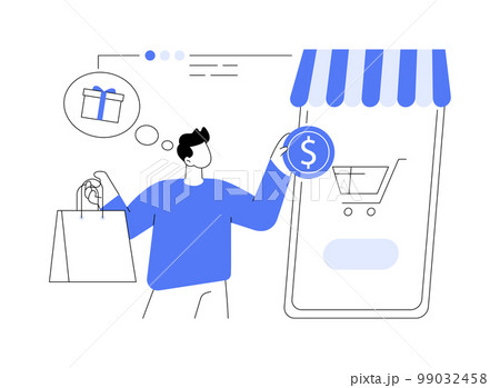 Mobile based marketplace abstract concept vector illustration. Mobile based marketplace abstract concept vector illustration. 99032458