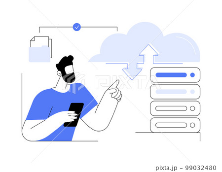 Cloud storage abstract concept vector illustration. 99032480