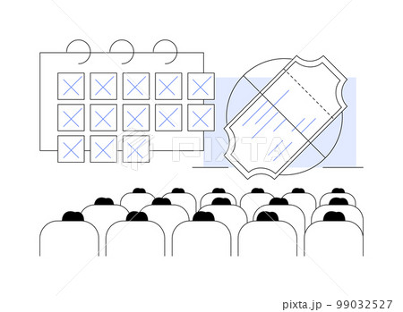 Sold-out event abstract concept vector illustration. Sold-out event abstract concept vector illustration. 99032527