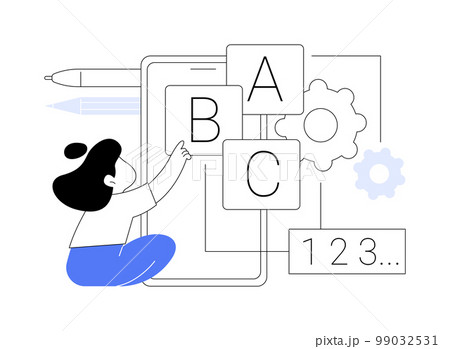Early learning app abstract concept vector...のイラスト素材 [99032531] - PIXTA