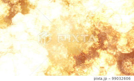 3D rendering of an impressive intense explosion on a black background 99032606