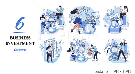 Business investment metaphor. Investment capital profit and income multiplying. Buying shares and funds, modern economy Business investment metaphor. Investment capital profit and income multiplying. Buying shares and funds, modern economy 99033999
