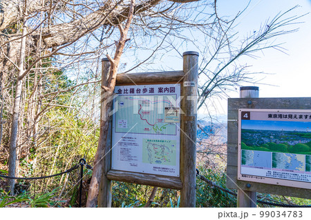 東京都　高尾山　一号路　金比羅台園地からの八王子市街展望 99034783