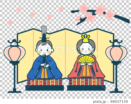 Hina dolls (gold folding screen) Hina dolls (gold folding screen) 99037139