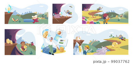 Play to earn, video games in which player can receive rewards with real value, blockchain projects 99037762