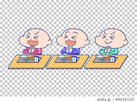 みんなで給食いただきます!のイラスト みんなで給食いただきます!のイラスト 99038120