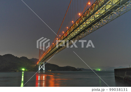 【因島大橋記念公園より因島大橋 (夜)】 広島県尾道市因島大浜町 99038131