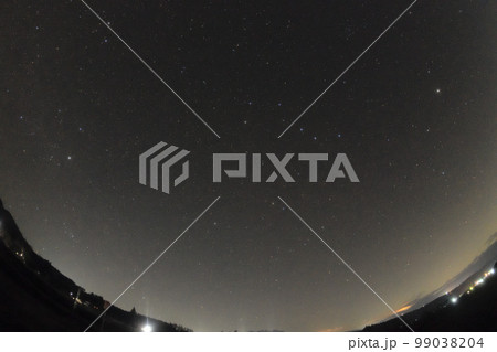 北杜市白州町、北の空、北極星と北斗七星 99038204