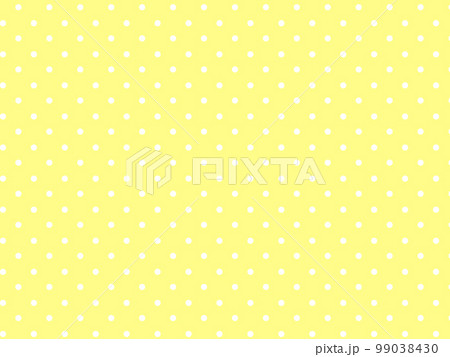 黄色と白のドット柄（水玉模様）の背景のイラスト素材 [99038430