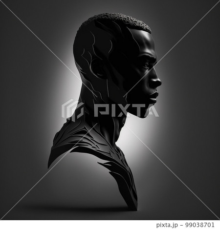 Black man silhouette. Black lives matter . African American . High quality 3d illustration Black man silhouette. Black lives matter . African American . High quality 3d illustration 99038701