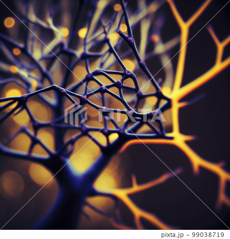human cells, 3d, neural connections, Cellular...のイラスト素材 [99038719] - PIXTA