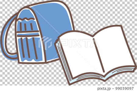 Accumulation image icon_blue school bag and notebook Accumulation image icon_blue school bag and notebook 99039097