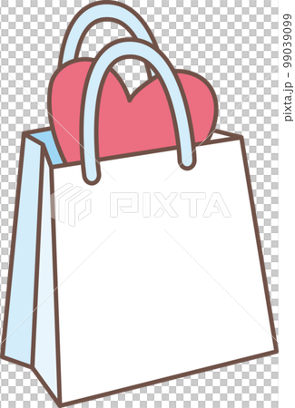 Accumulation image icon_Paper bag with heart Accumulation image icon_Paper bag with heart 99039099