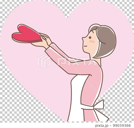 Accumulation _ accumulation of hearts _ mother with heart _ background with pink heart 99039366