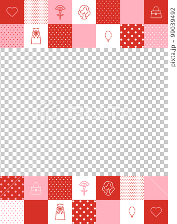 For Mother's Day icon x grid pattern frame/white background (vertical orientation) For Mother's Day icon x grid pattern frame/white background (vertical orientation) 99039492