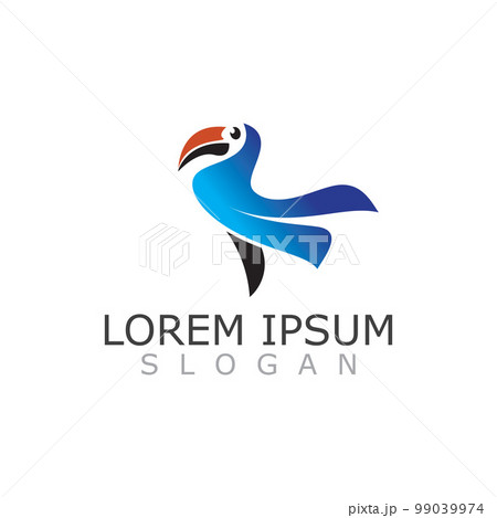 Toucan simple logo design image bird vector illustration 99039974