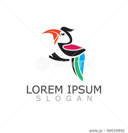 Toucan simple logo design image bird vector illustration 99039992