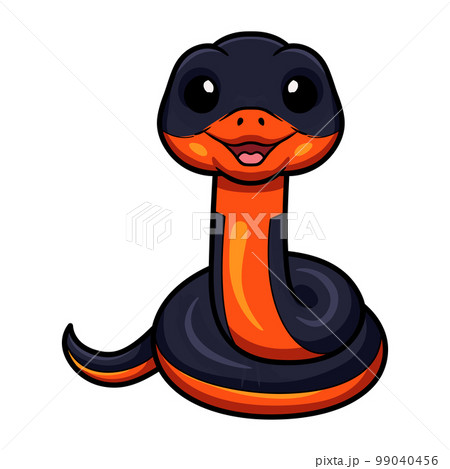 Cute ring necked snake cartoon Cute ring necked snake cartoon 99040456