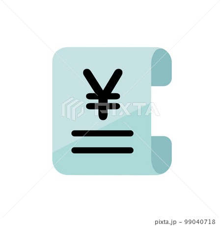 レシート・領収書・公共料金 ベクターアイコンイラスト レシート・領収書・公共料金 ベクターアイコンイラスト 99040718