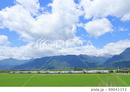 初夏の大糸線 E257系 特急あずさ 初夏の大糸線 E257系 特急あずさ 99041153