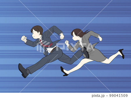 走る社会人　背景あり 99041509