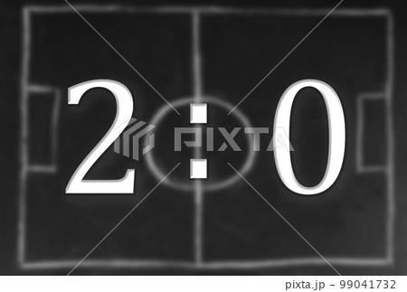 scoreboard with a score of 2:0. symbol of team sports 99041732