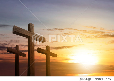 Christian Cross on the field Christian Cross on the field 99041775