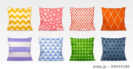 Color square pillows, various pattern 99044280