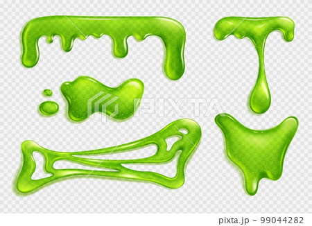 Green slime, jelly, liquid dripping snot or glue 99044282