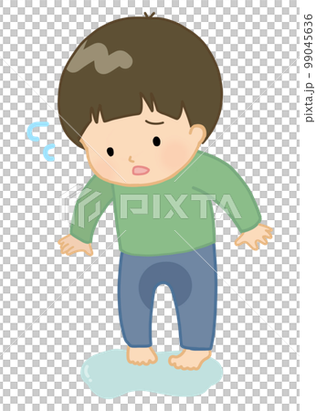 お漏らししてしまった子ども 99045636