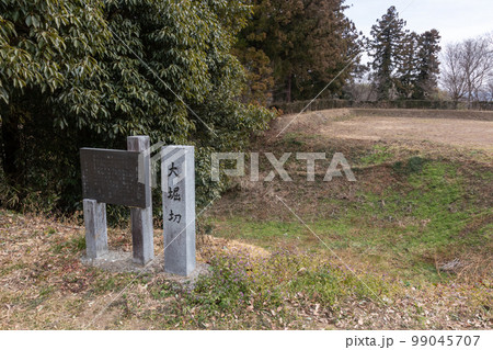 箕輪城　大堀切の碑と郭馬出 99045707