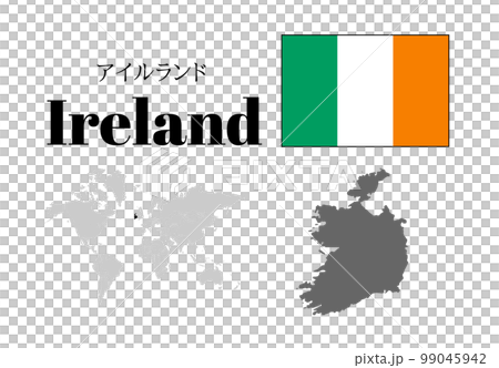 アイルランド　国旗/地図/領土 99045942