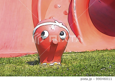 パステル調 ”公園 広場 タコの滑り台 子供タコ” イラストイメージ公園 たこの滑り台 パステル調 ”公園 広場 タコの滑り台 子供タコ” イラストイメージ公園 たこの滑り台 99046011