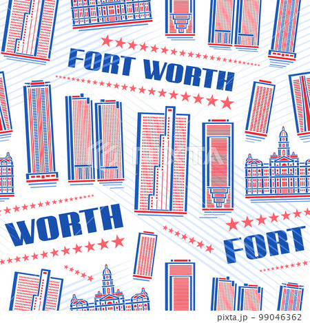 Vector Fort Worth Seamless Pattern Vector Fort Worth Seamless Pattern 99046362
