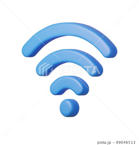 3d Wifi signal, connection and network symbol. 3d Wifi signal, connection and network symbol. 99046513