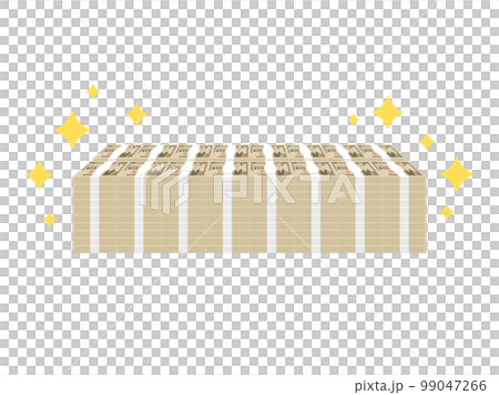 Illustration of stacked wads of banknotes 99047266