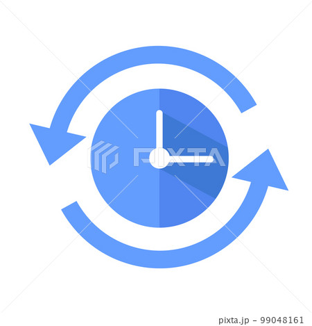 青色時間アイコン 99048161