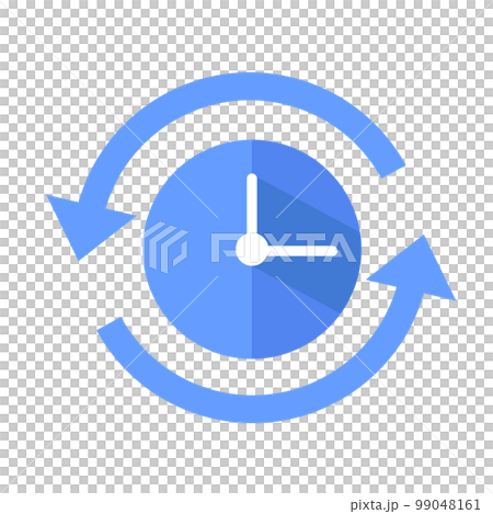 青色時間アイコン 99048161