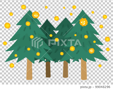 雪松樹散播花粉 雪松花粉 花粉症 99048296