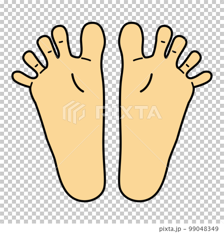 Soles of the feet Open fingers left and right 99048349