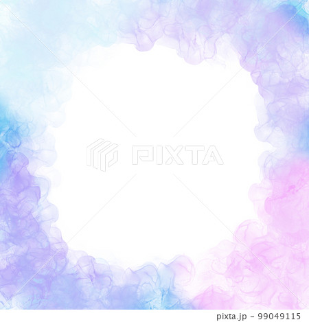 カラフルなインク染みフレーム背景 99049115