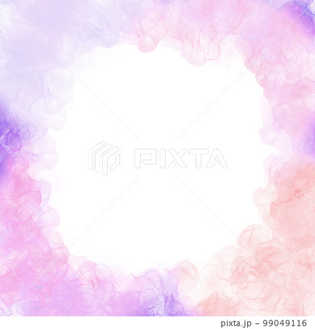 カラフルなインク染みフレーム背景 99049116