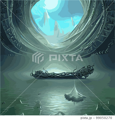surreal landscape with abstract trees and clouds melting islands off ground. Vector illustration, Dreamy surreal fantasy landscape, lush vegetation ad flowers, pastel colors, digital illustration surreal landscape with abstract trees and clouds melting islands off ground. Vector illustration, Dreamy surreal fantasy landscape, lush vegetation ad flowers, pastel colors, digital illustration 99050270