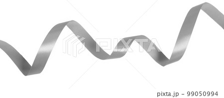 silver ribbon on transparent background, PNG image. ribbon elements silver ribbon on transparent background, PNG image. ribbon elements 99050994