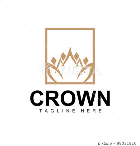 Crown Logo, Royal Design, Throne Holder King And Queen, Vector Icon Brand Product Template Simple Template Crown Logo, Royal Design, Throne Holder King And Queen, Vector Icon Brand Product Template Simple Template 99051910