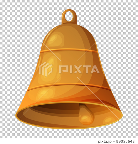 Golden bell. Vector illustration on an isolated background. Golden bell. Vector illustration on an isolated background. 99053648